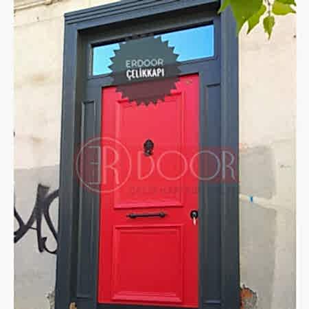 Kırmızı Özel Ölçü Villa Giriş Kapısı ER0226