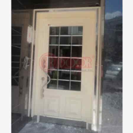 Krem Renk Klasik V Çekme Kollu Apartman Giriş Kapısı ER0103