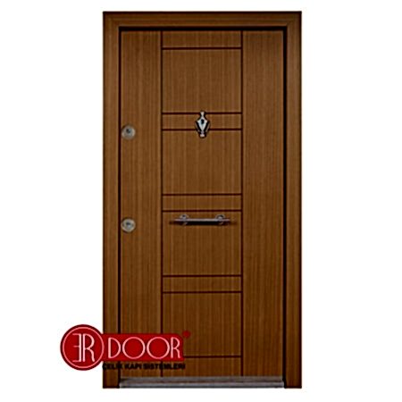 Modern İnce Çizgili Çelik Kapı Özel Yapım ve Ölçü – ER9103